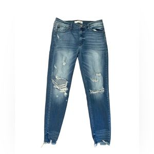 KanCan distressed skinny jeans ankle length size 29